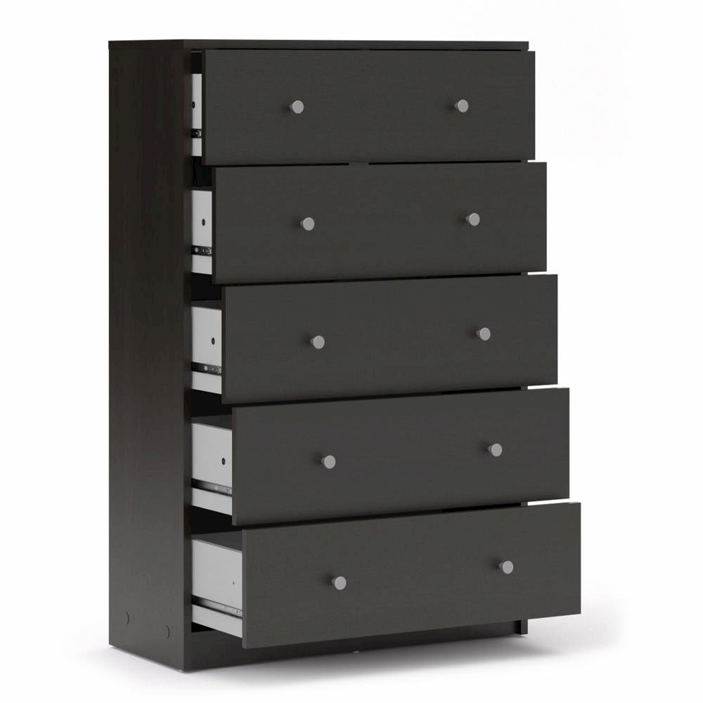 Portland 5 Drawer Chest, Grey