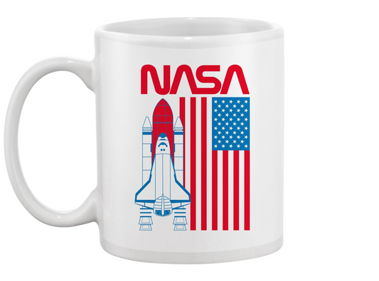 Nasa Rocket And American Flag Mug Unisex's -NASA Designs