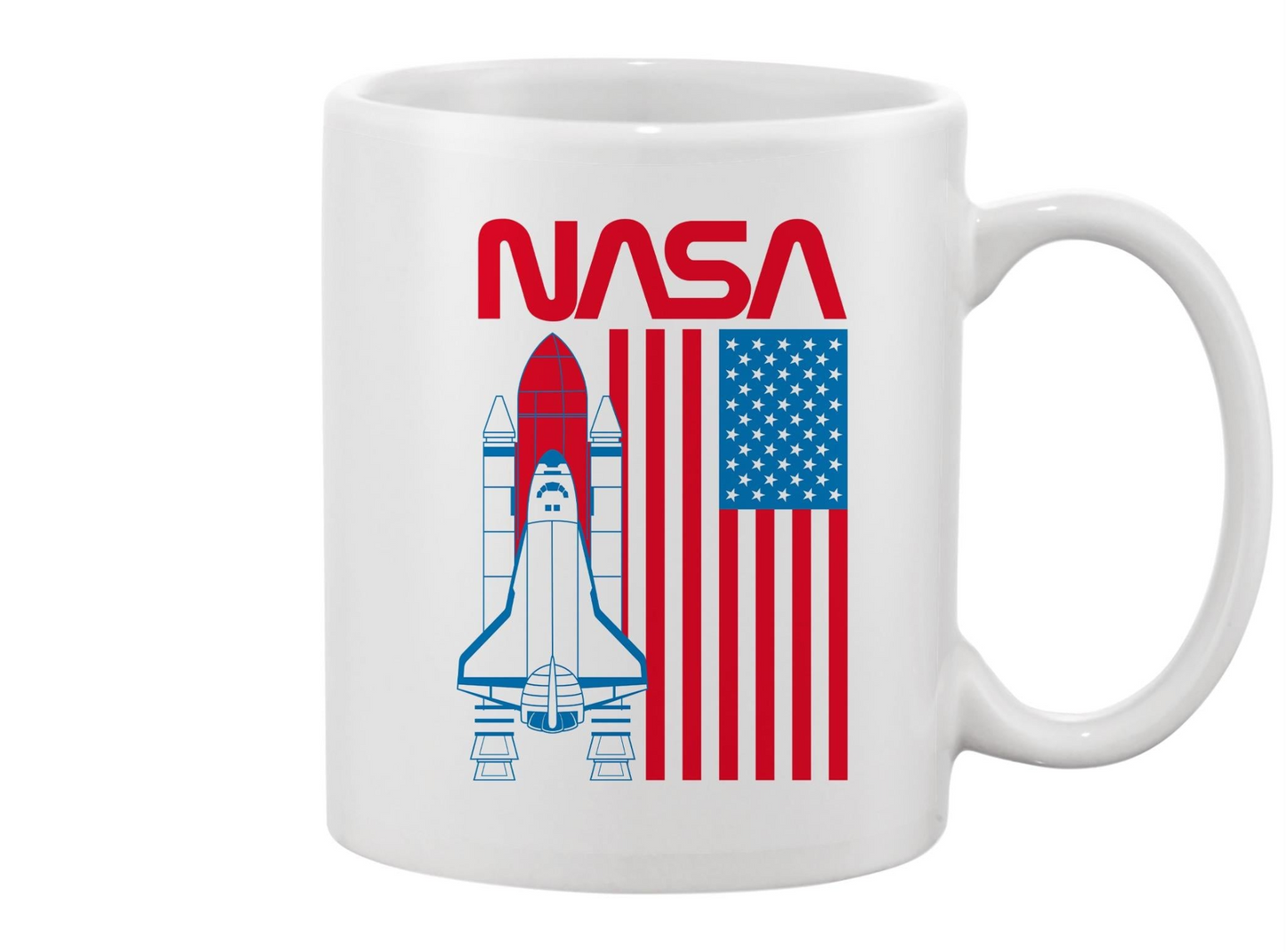 Nasa Rocket And American Flag Mug Unisex's -NASA Designs