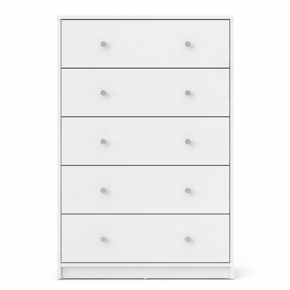 Portland 5 Drawer Chest, Grey