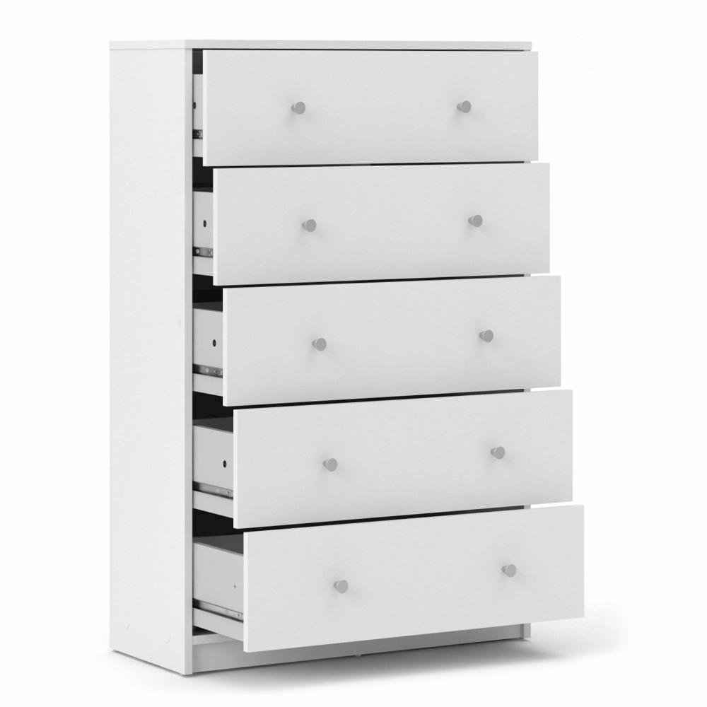 Portland 5 Drawer Chest, Grey