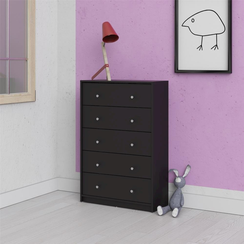 Portland 5 Drawer Chest, Grey