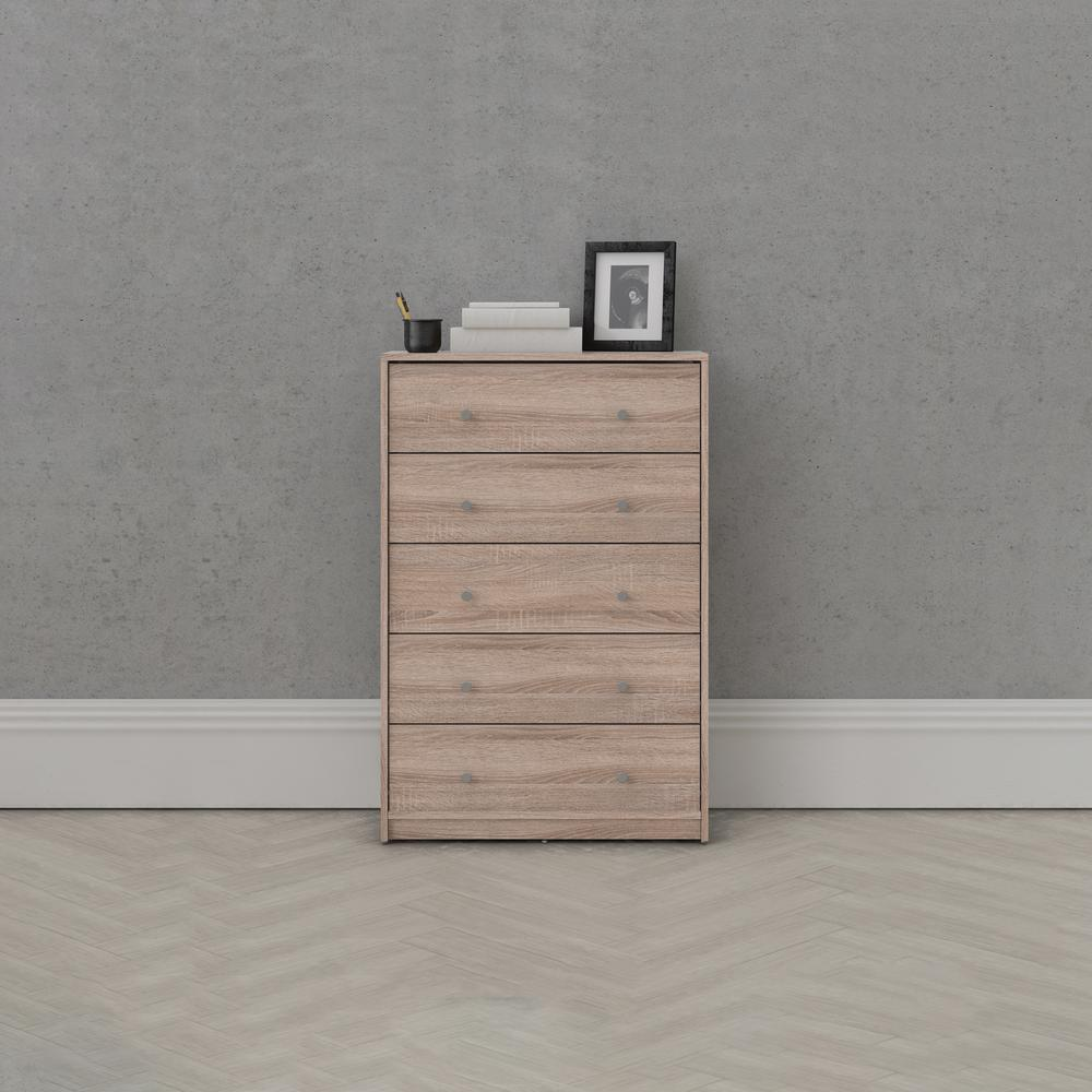 Portland 5 Drawer Chest, Grey