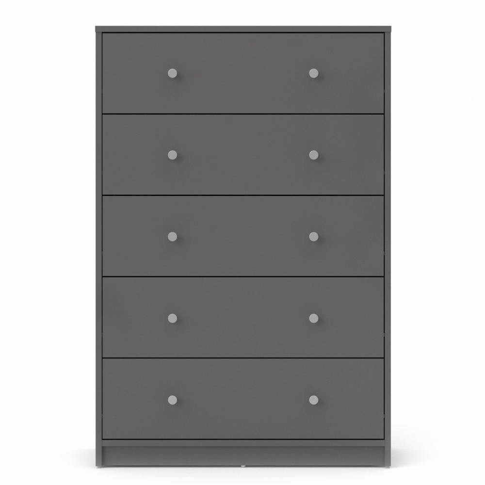 Portland 5 Drawer Chest, Grey