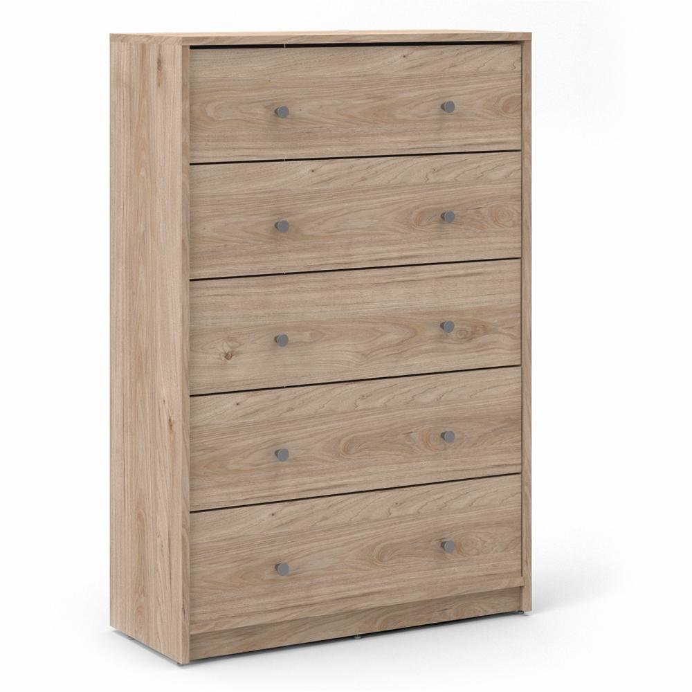 Portland 5 Drawer Chest, Grey