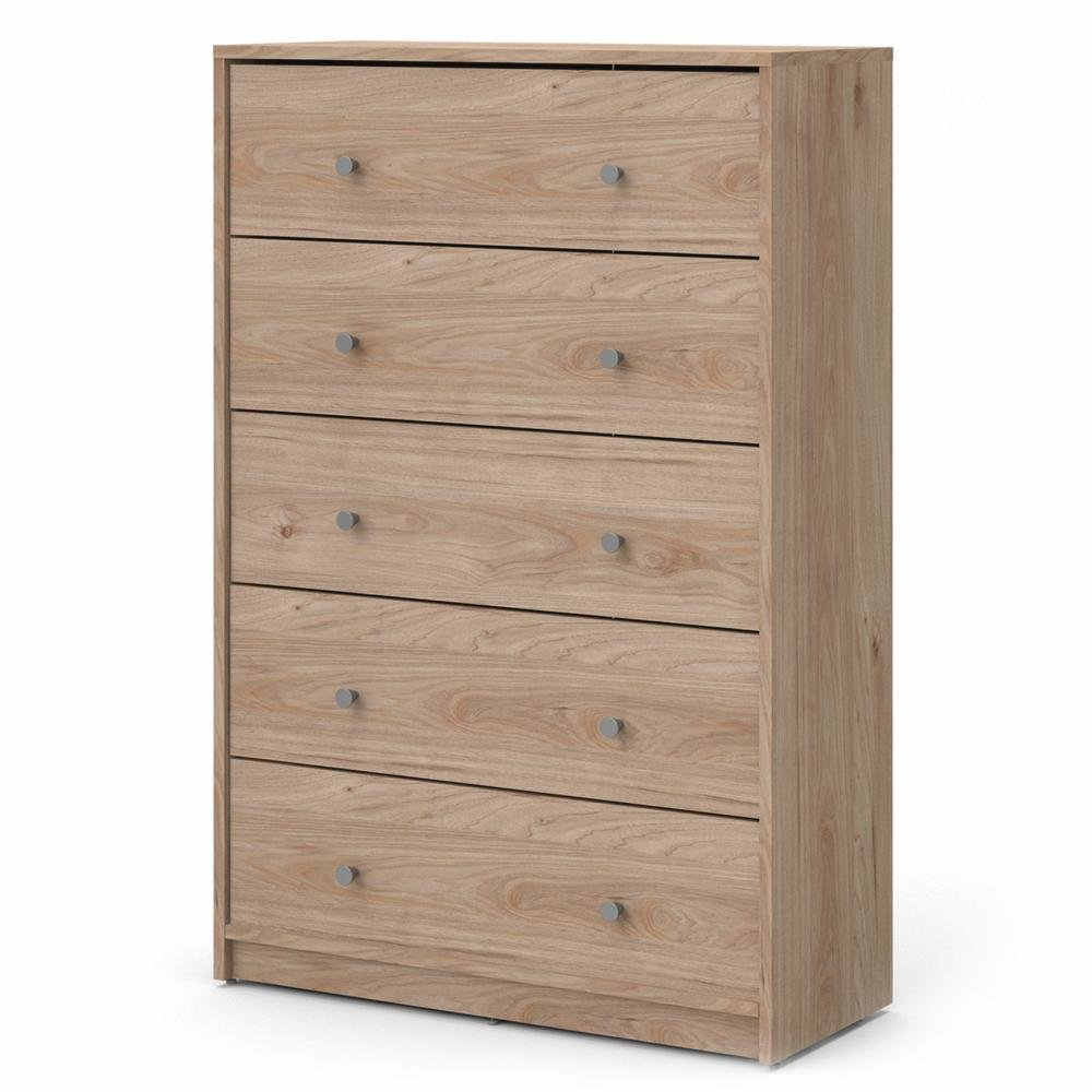 Portland 5 Drawer Chest, Grey