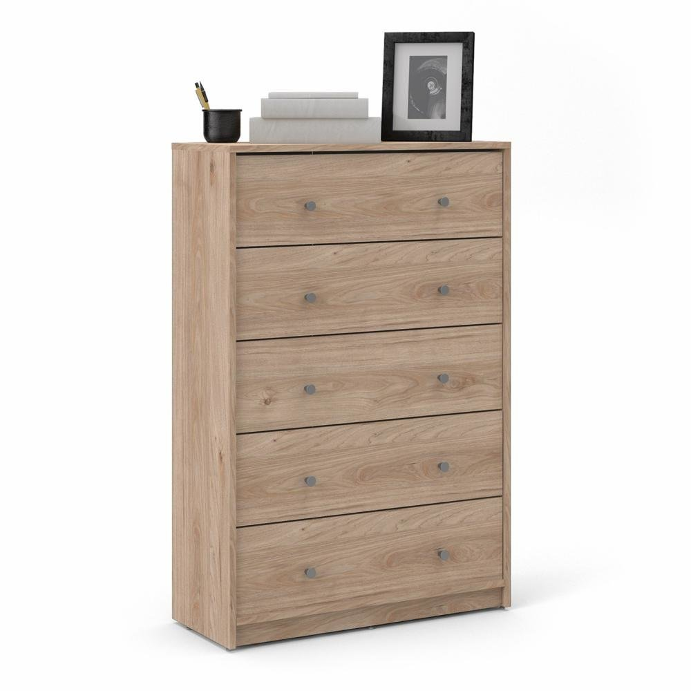 Portland 5 Drawer Chest, Grey