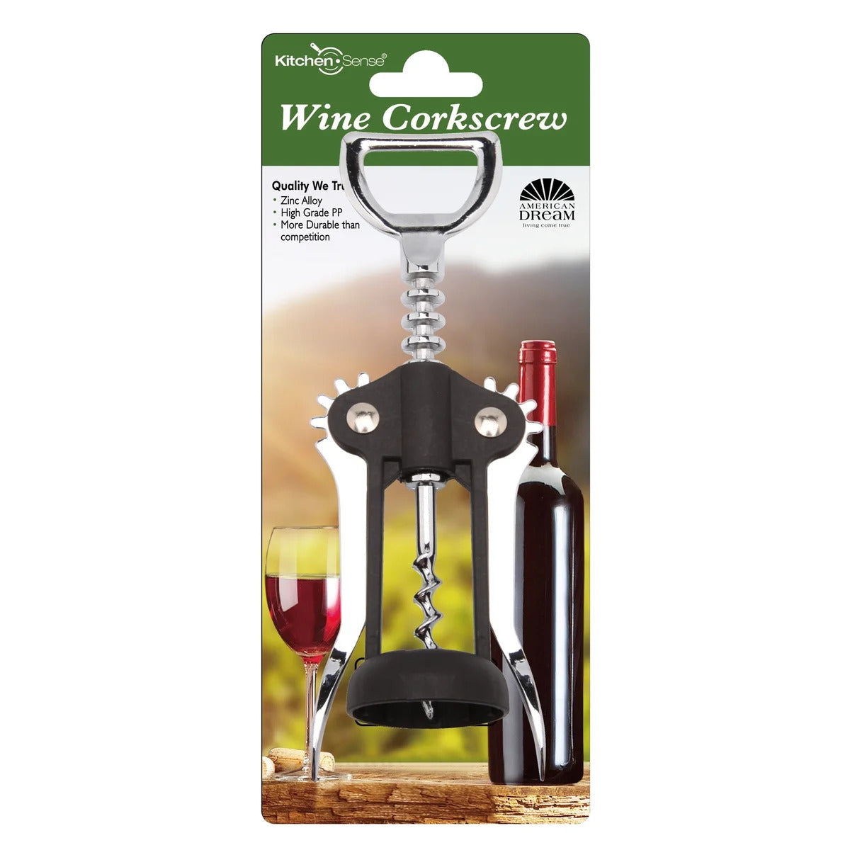 Wing Corkscrew Black Wine Opener