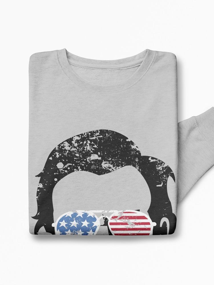 Lincoln With American Glasses Sweatshirt Women's