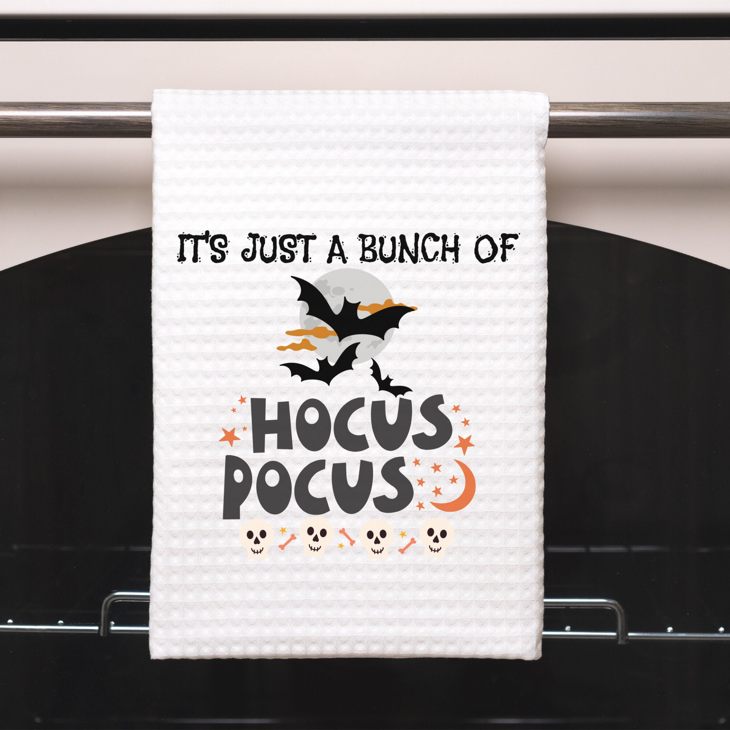 Halloween Sarcastic  Quote Dish Towel | Halloween Funny Kitchen Towel Sayings | Gift for Halloween Lover or Cook | Funny Bathroom Hand Towel