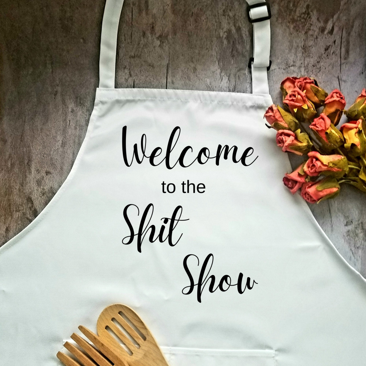 Funny Adjustable Kitchen or BBQ Apron, Sarcastic Gift for the Cook or Griller, Kitchen Gifts, Bib Apron with Pockets, Humorous Craft Apron