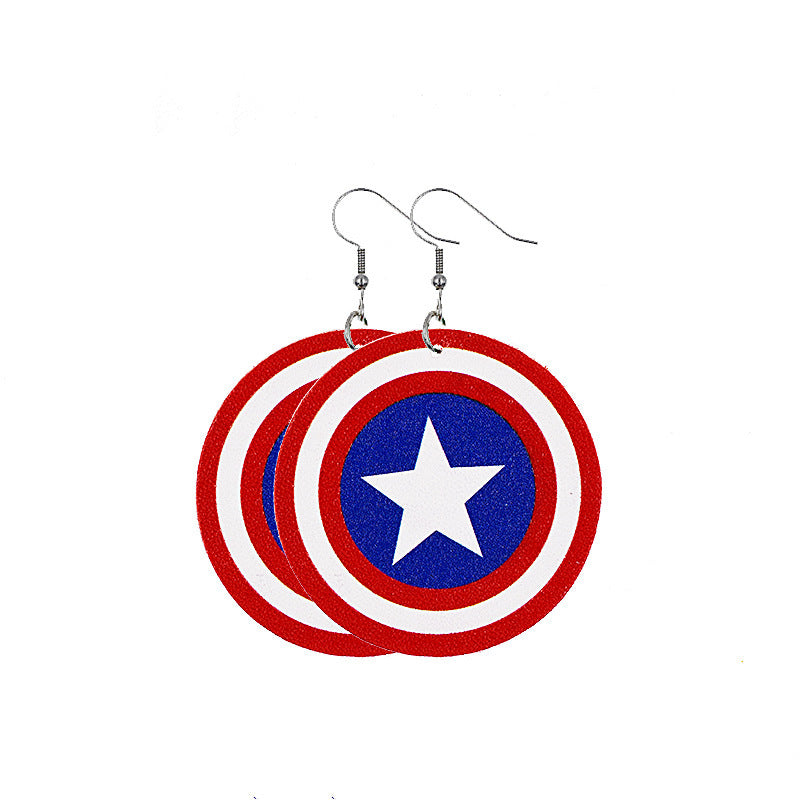 Independence Day Leather Earrings