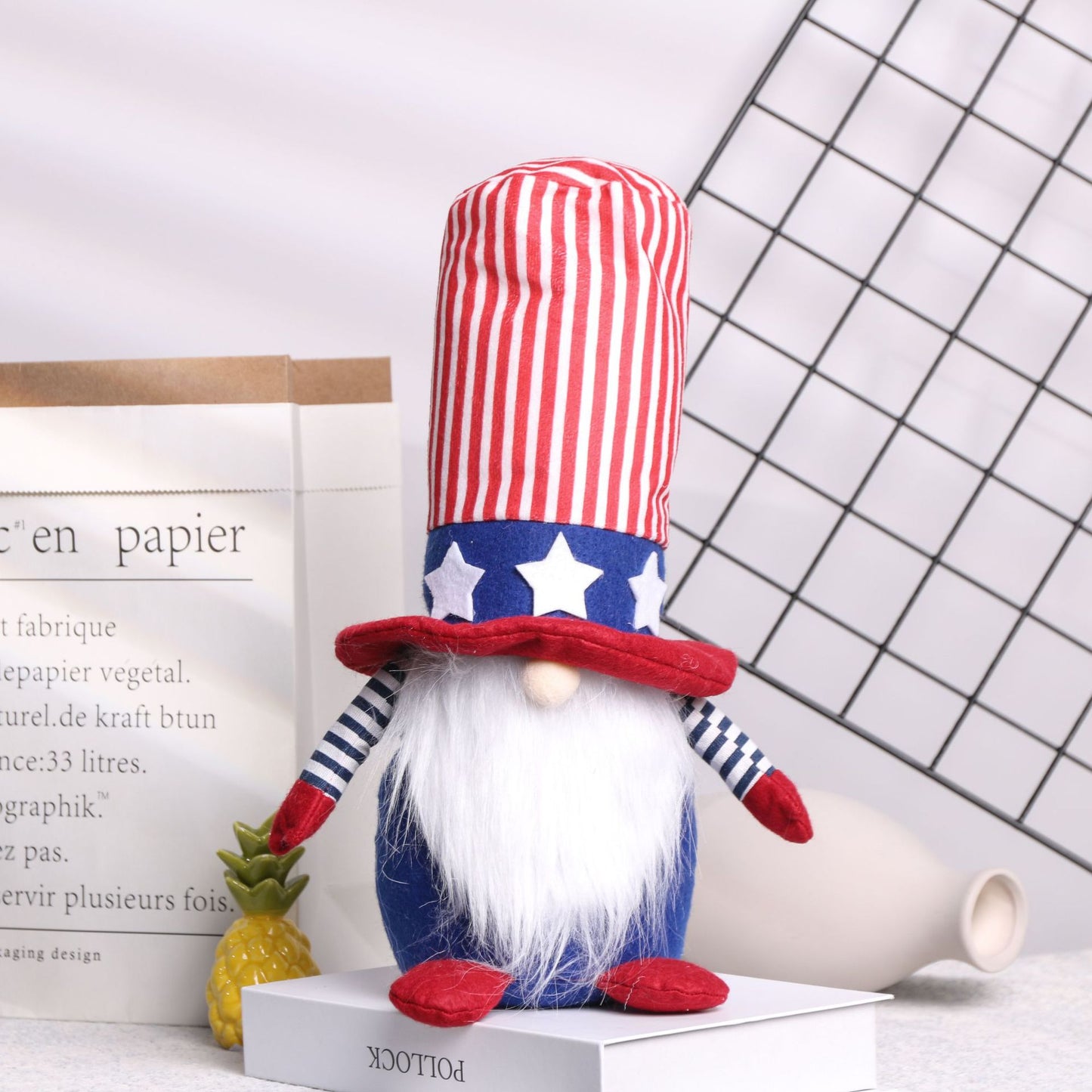 American Independence Day Decoration Flag Faceless Old Man Doll Ornament Rudolph