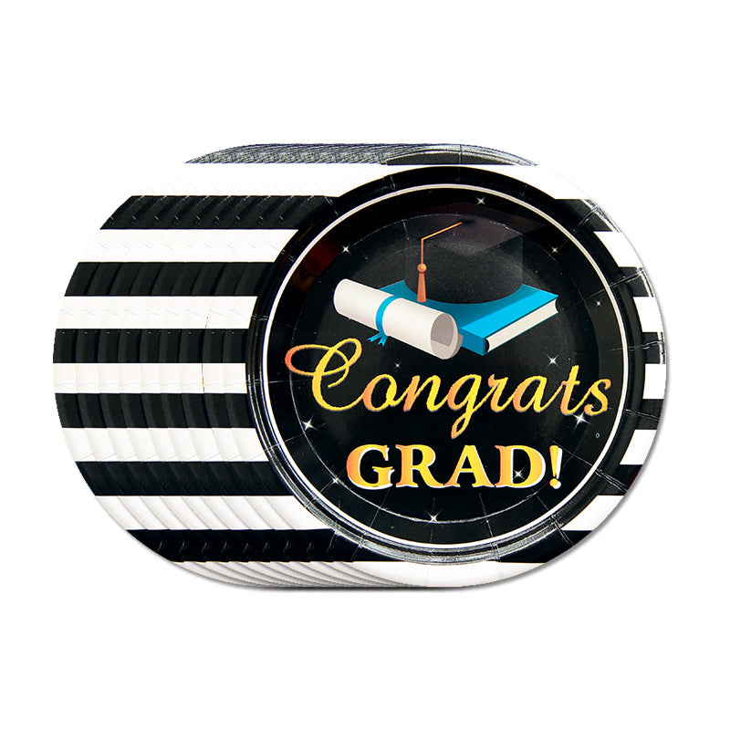 Spot Graduation Season Theme Party Birthday Set Disposable Tableware Set Paper Plate Paper Cup Spot Graduation Season Theme Party Birthday Set Disposable Tableware Set Paper Plate Paper Cup