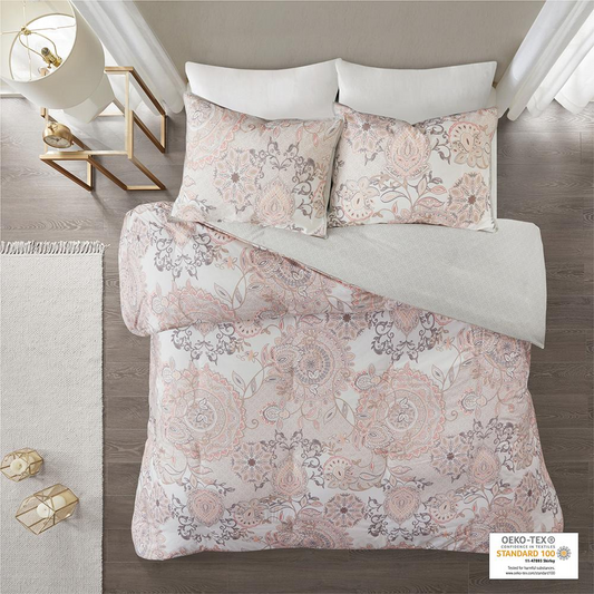 3 Piece Cotton Printed Duvet Cover Set