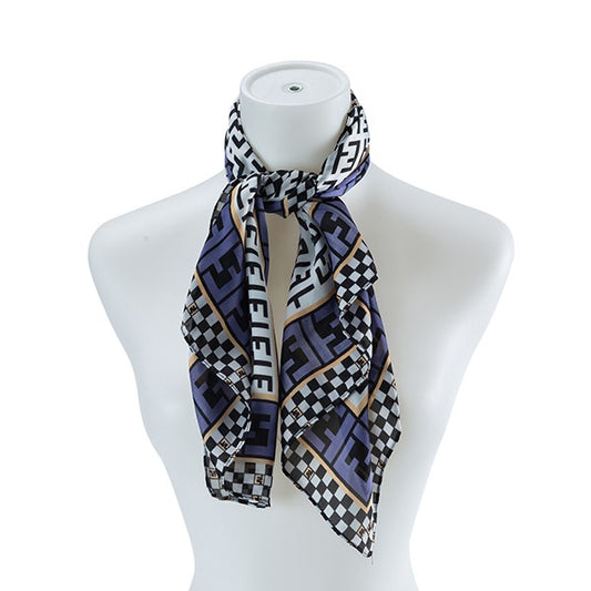 PLATED SILK SCARF