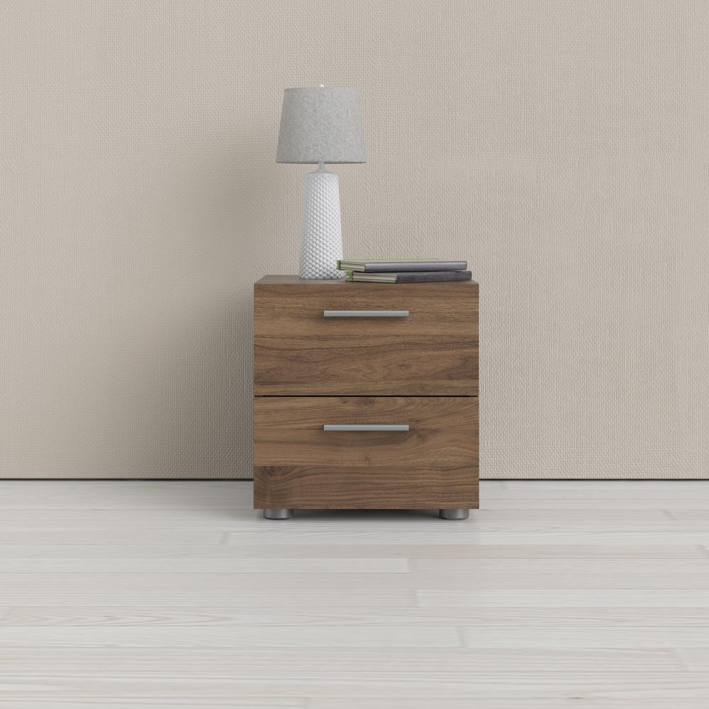 Austin 2 Drawer Nightstand, Walnut