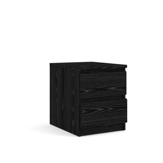 Scottsdale 2 Drawer Nightstand - Black Wood Grain