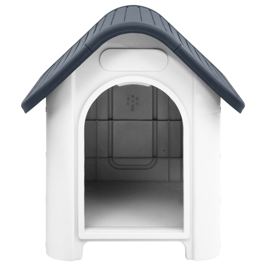 vidaXL Dog House Gray 23.2"x29.5"x26" Polypropylene