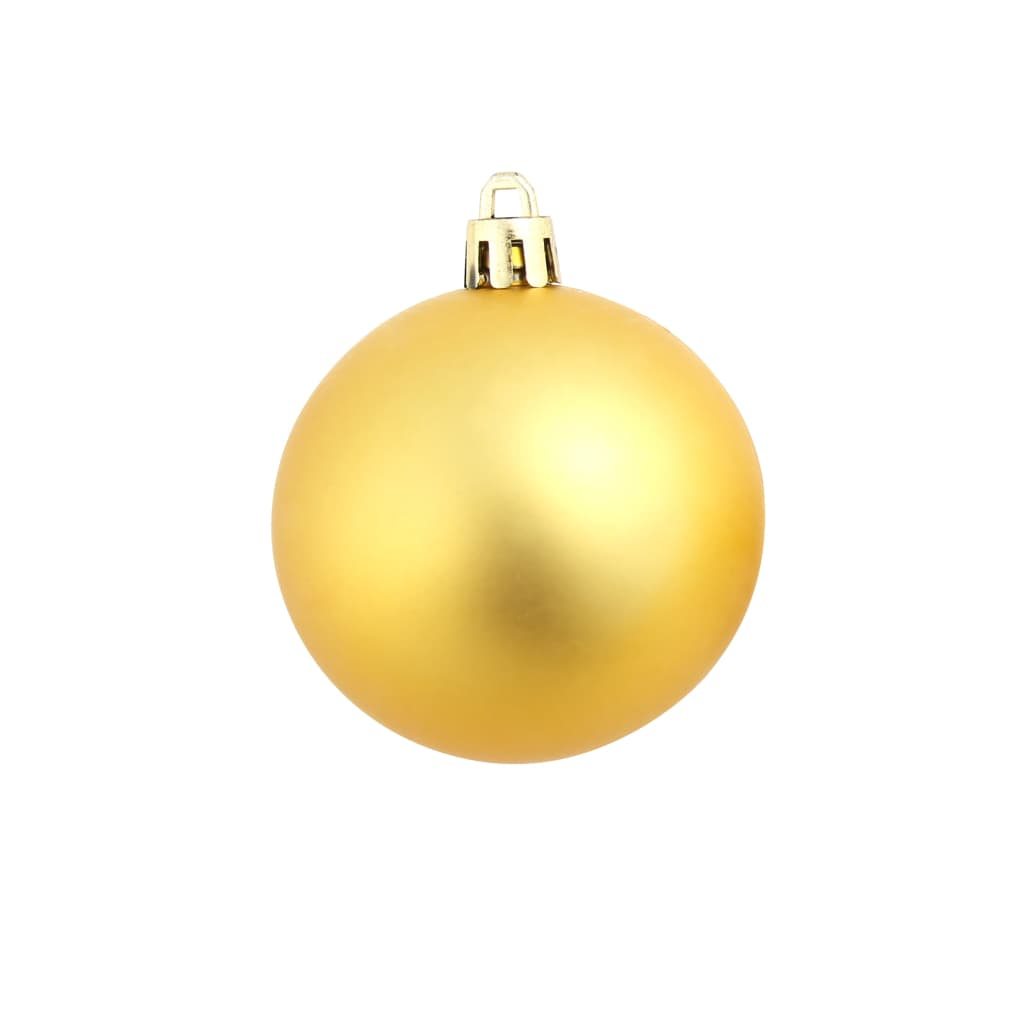 100 Piece Christmas Ball Set 1.2"/1.6"/2.4" Gold