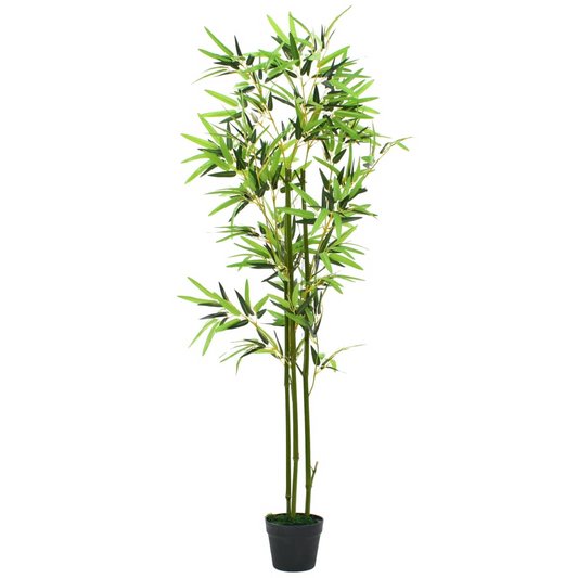 vidaXL Artificial Bamboo Plant with Pot 59" Green