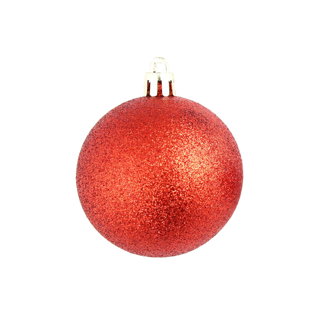 100 Piece Christmas Ball Set 1.2"/1.6"/2.4" Red