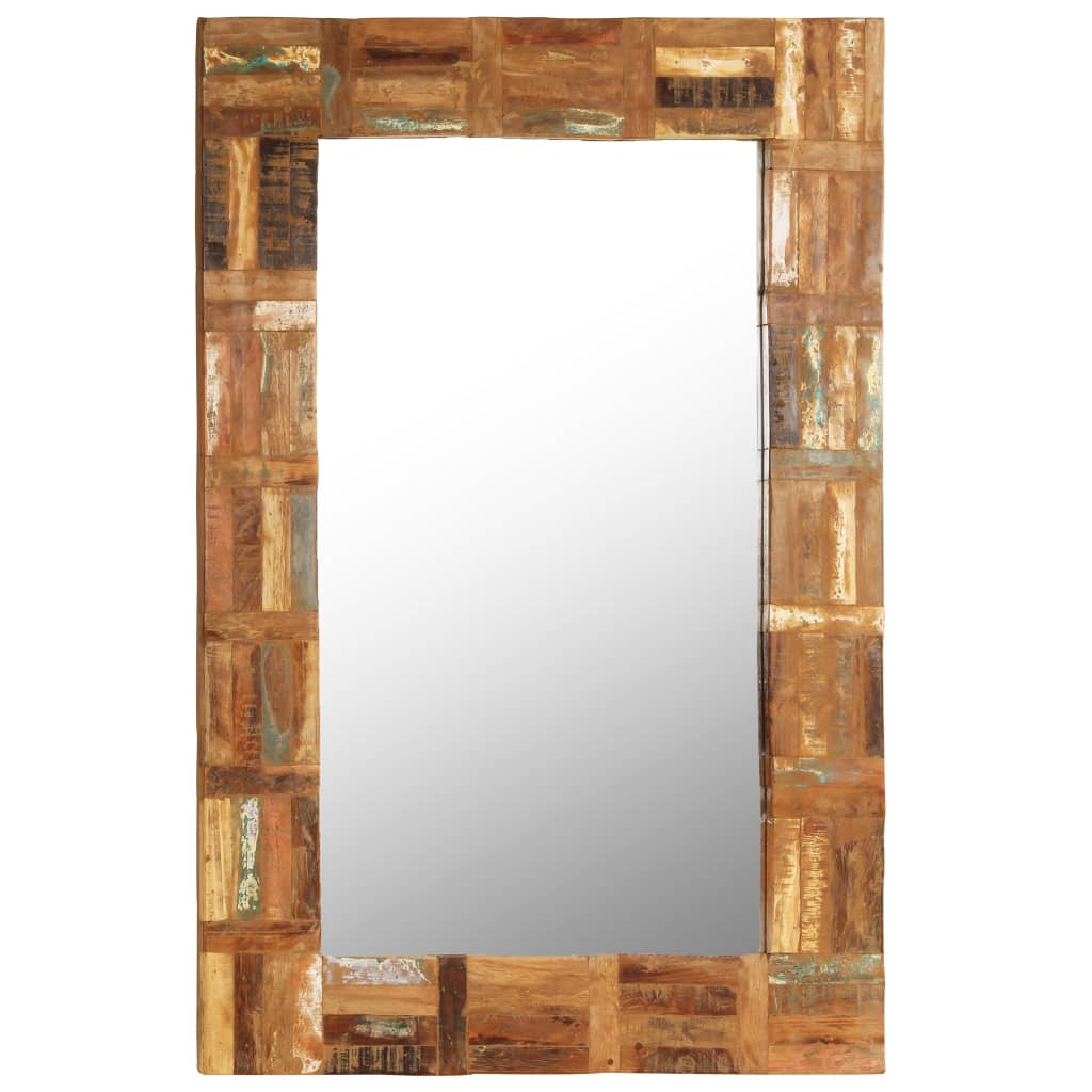 vidaXL Wall Mirror Solid Reclaimed Wood 23.6"x35.4"