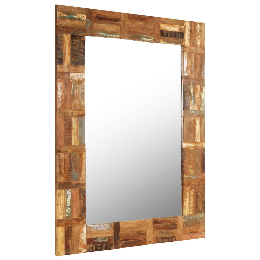 vidaXL Wall Mirror Solid Reclaimed Wood 23.6"x35.4"