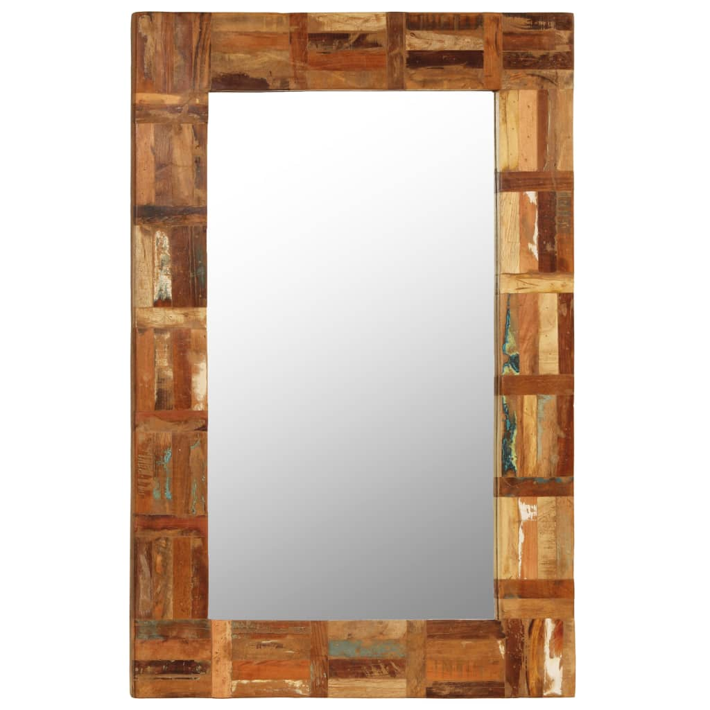 vidaXL Wall Mirror Solid Reclaimed Wood 23.6"x35.4"