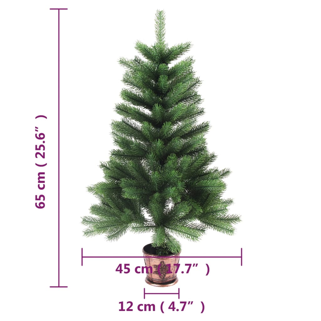 vidaXL Artificial Christmas Tree Lifelike Needles 2 ft Green