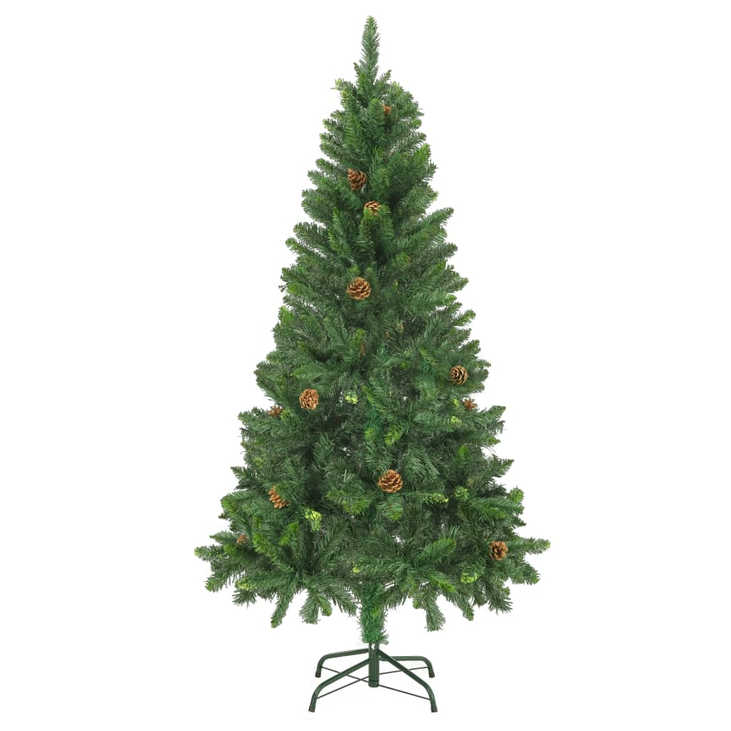 Artificial Christmas Tree with Pine Cones Green 5 ft