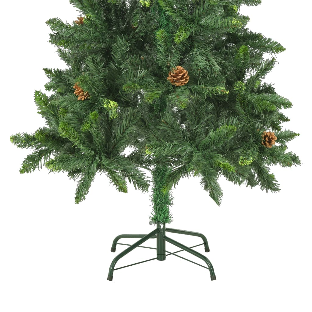 Artificial Christmas Tree with Pine Cones Green 5 ft