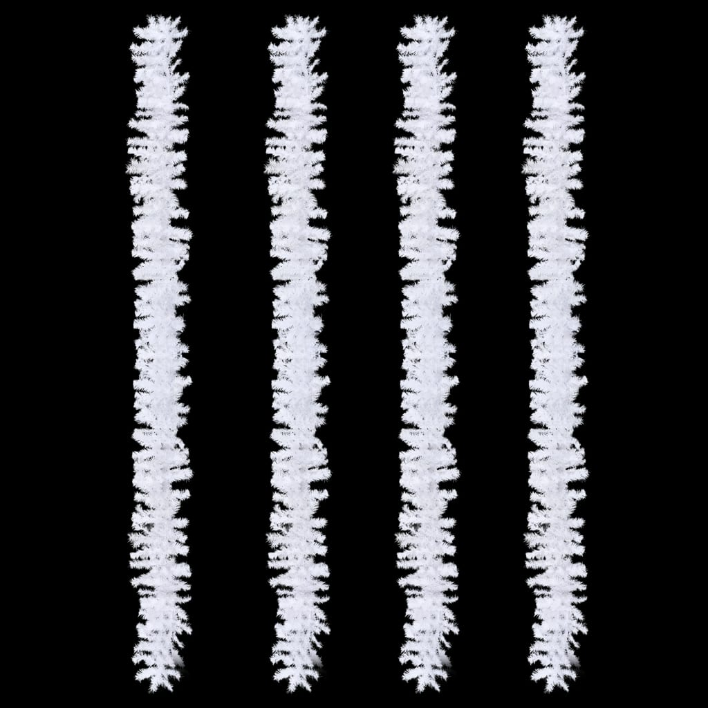 Christmas Garlands 4 pcs White 106.2" PVC