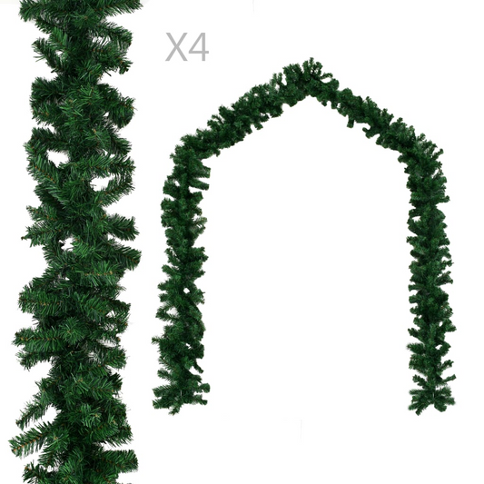 Christmas Garlands 4 pcs Green 106.3" PVC