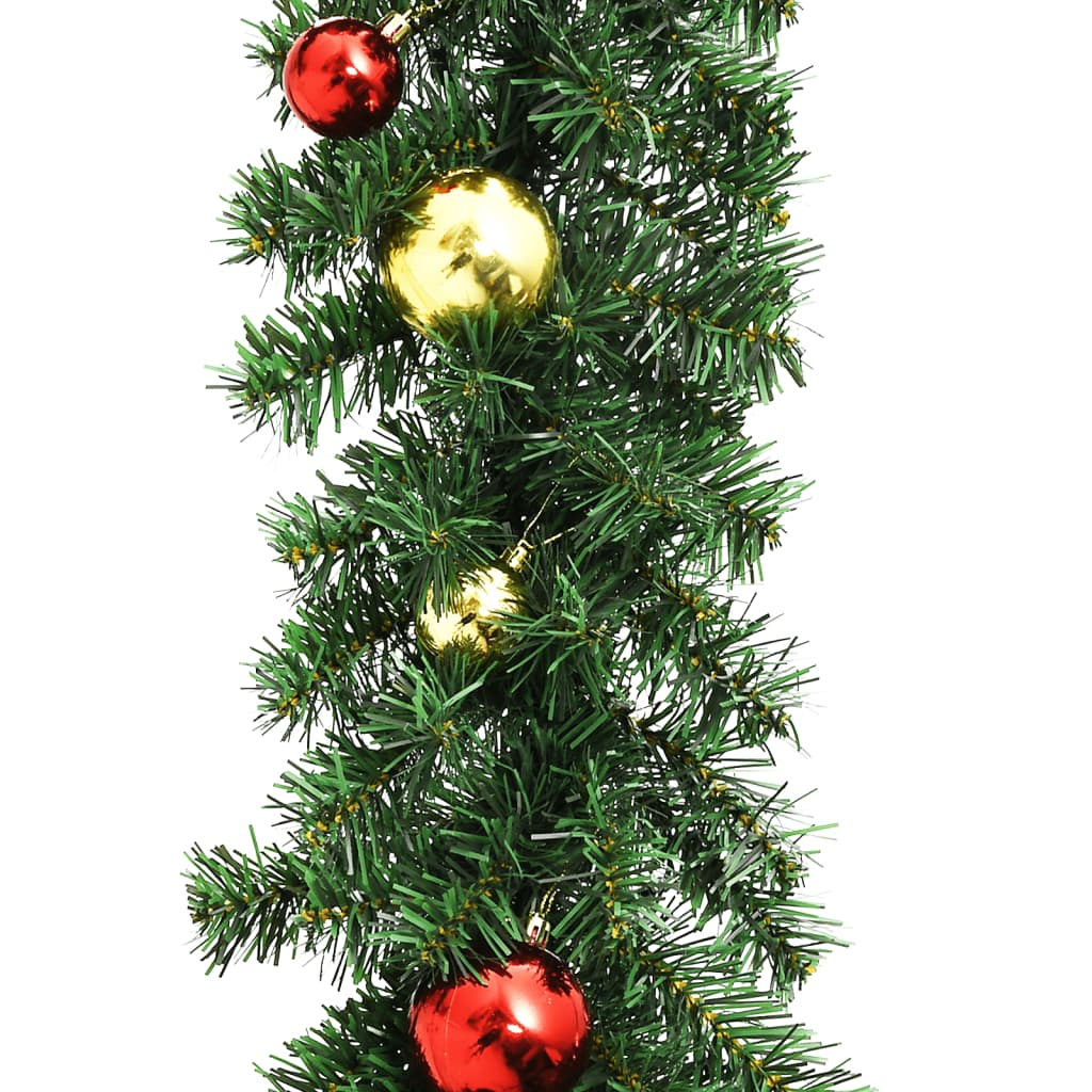 Christmas Garland Decorated with Baubles 32.8'