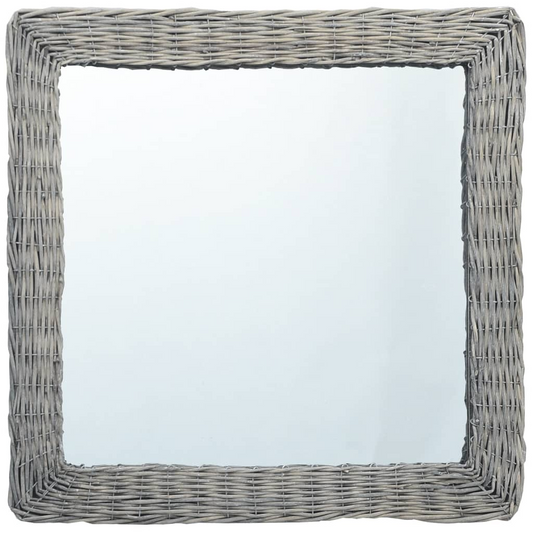 vidaXL Mirror 23.6"x23.6" Wicker