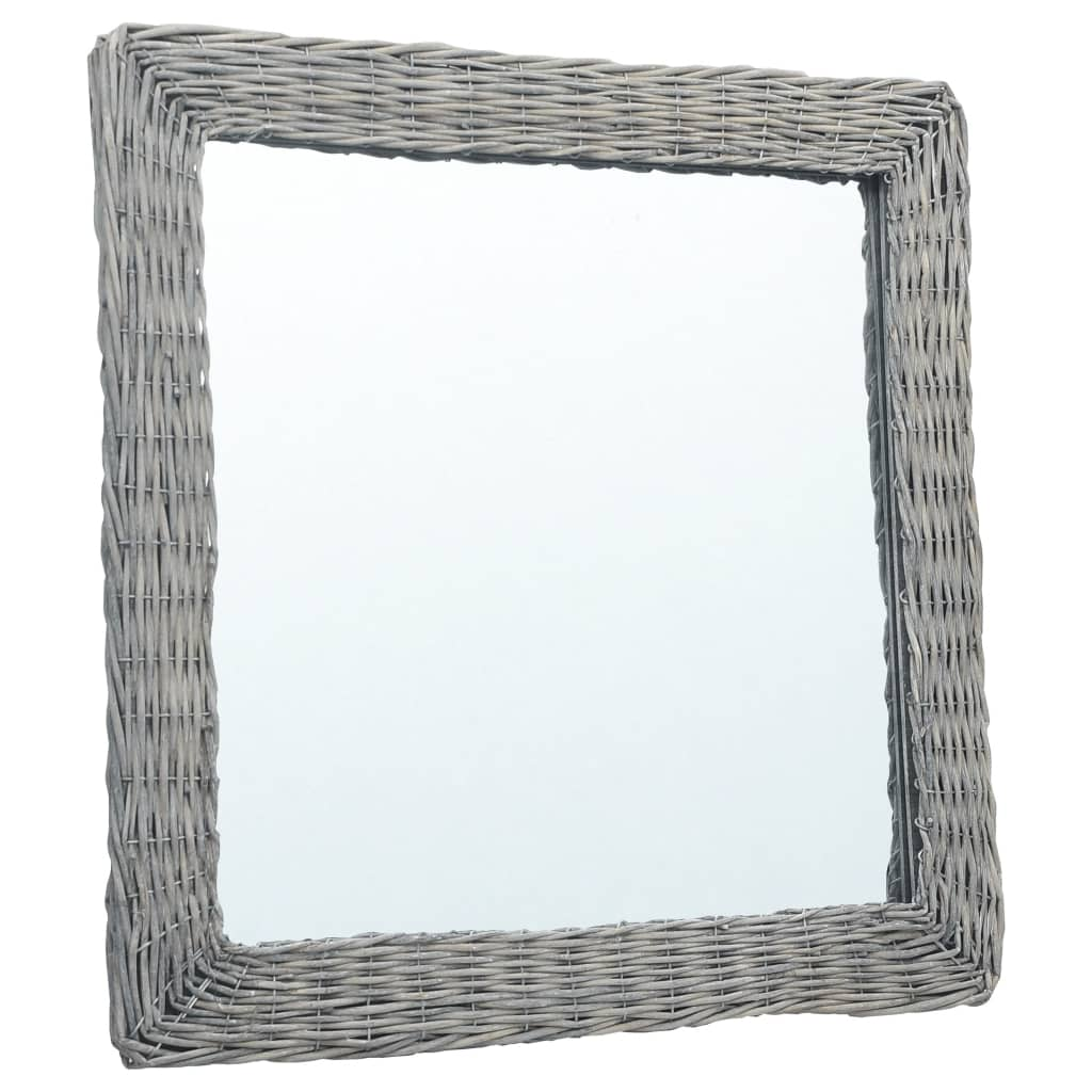 vidaXL Mirror 19.7"x19.7" Wicker