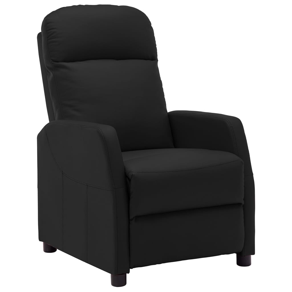 Recliner Black Faux Leather