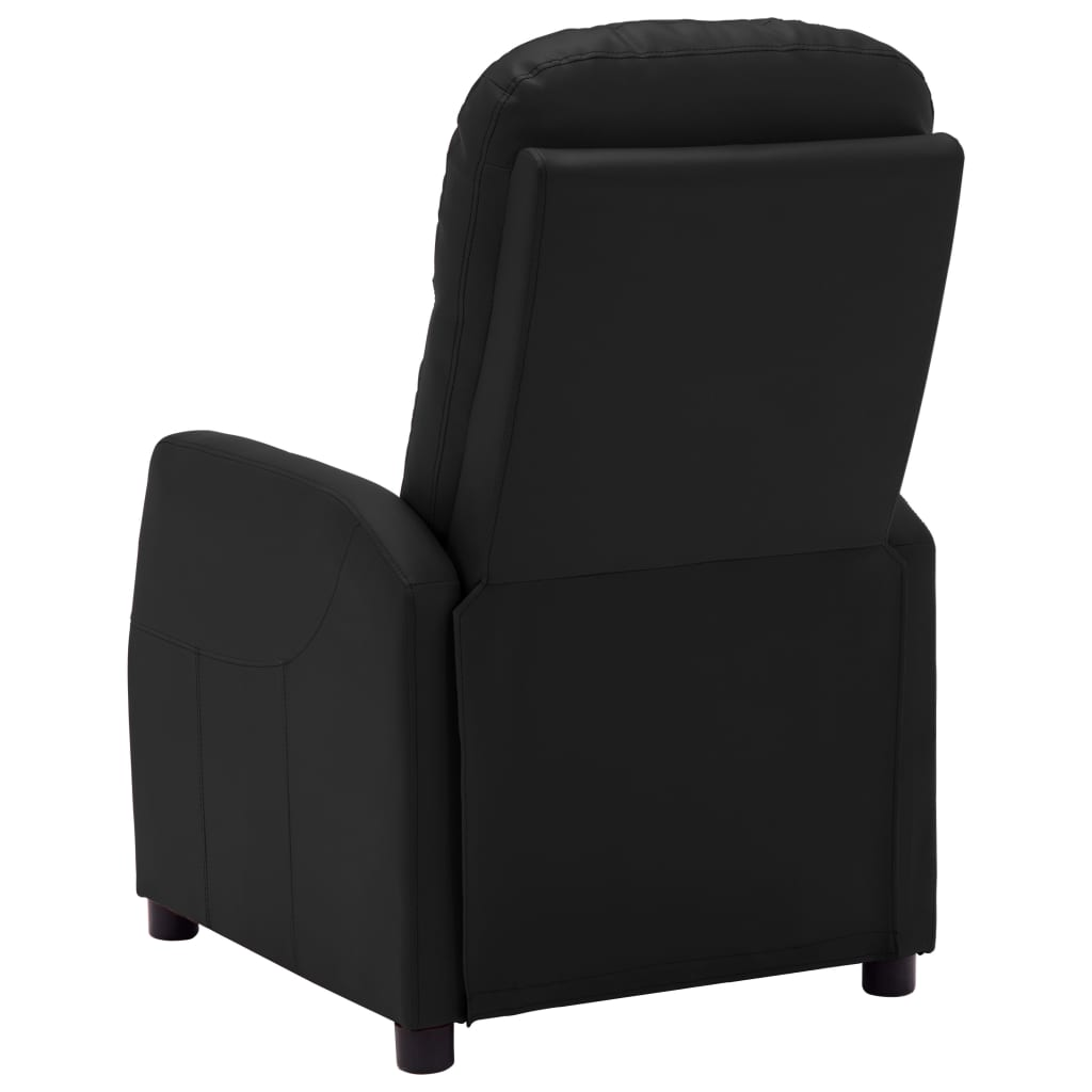 Recliner Black Faux Leather