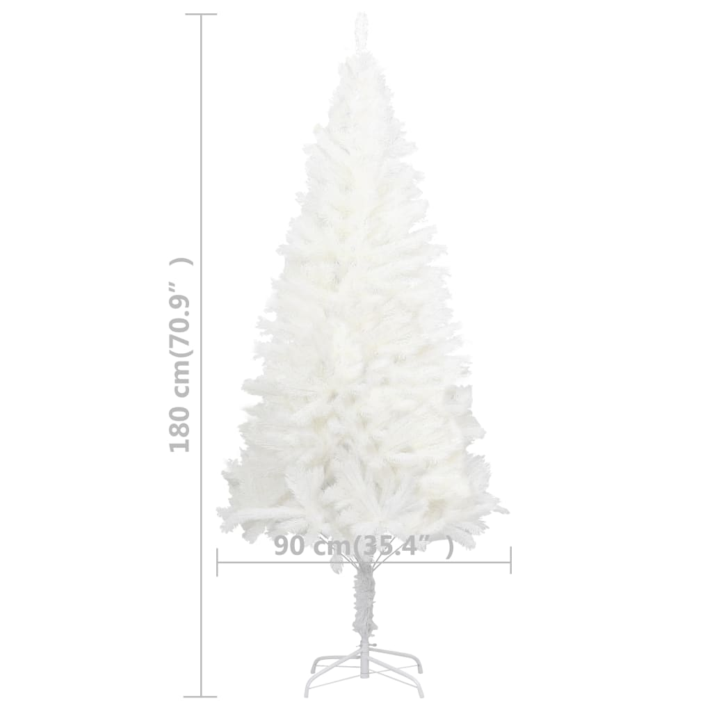 vidaXL Artificial Pre-lit Christmas Tree White 70.9"