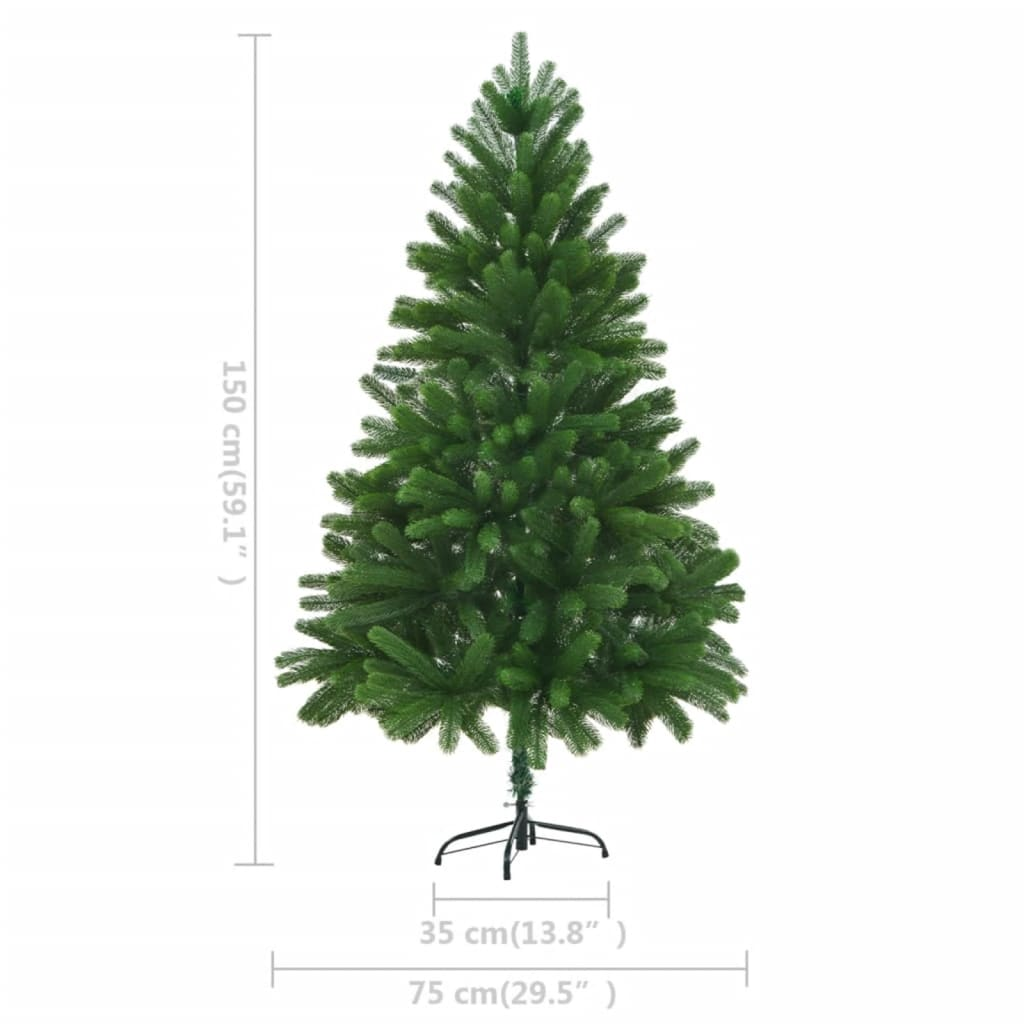 vidaXL Artificial Pre-lit Christmas Tree 59.1" Green