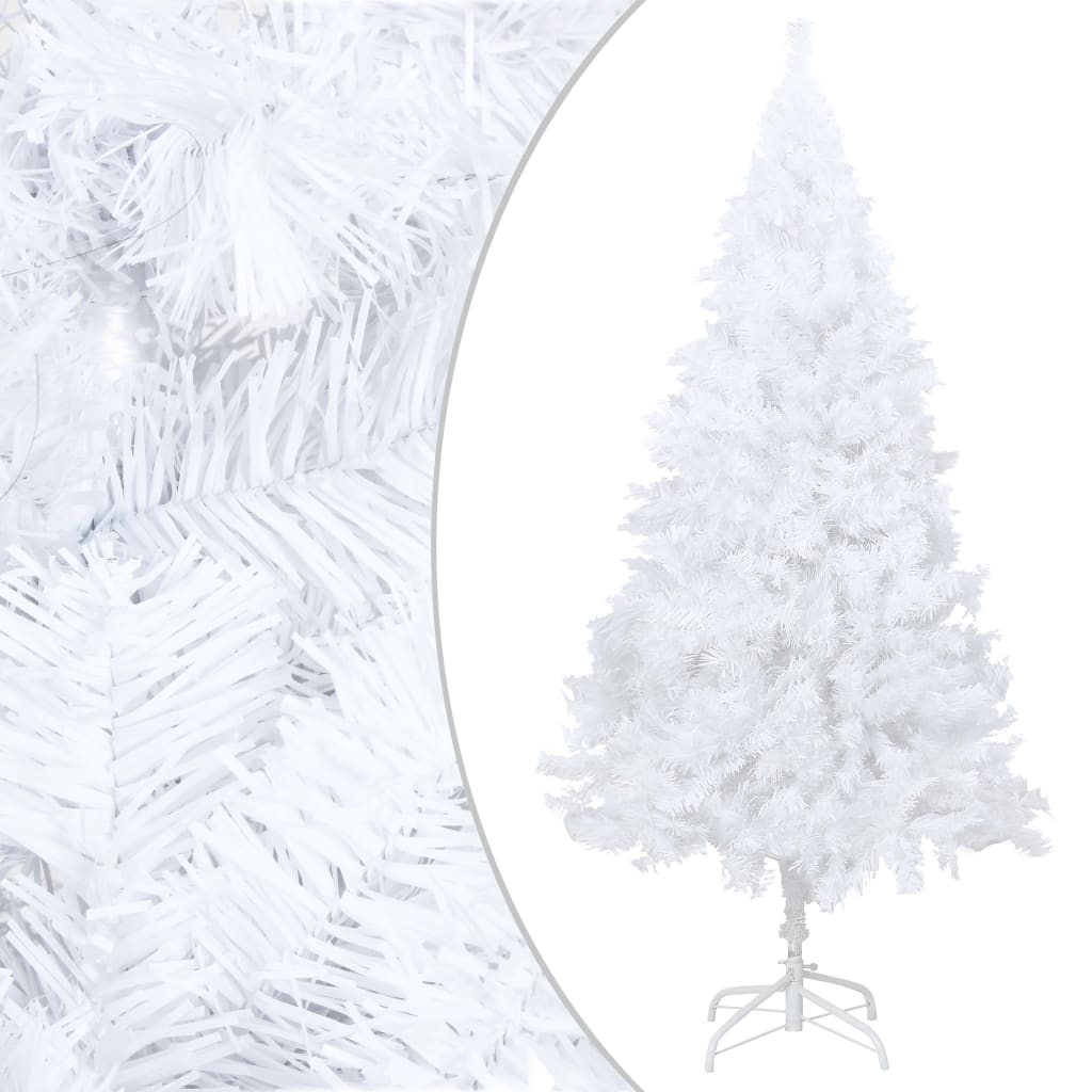 Artificial Pre-lit Christmas Tree with Thick Branches White 70.9"