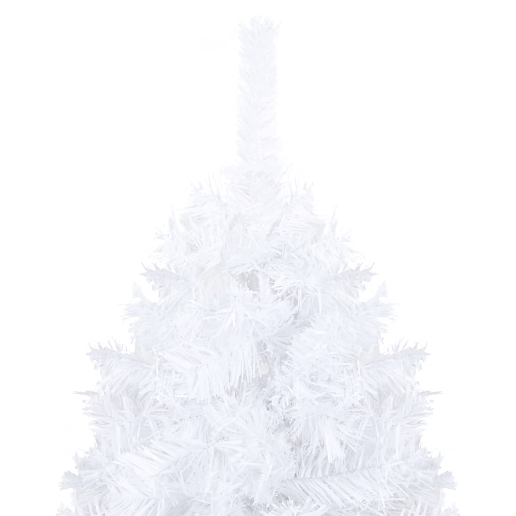 Artificial Pre-lit Christmas Tree with Thick Branches White 70.9"