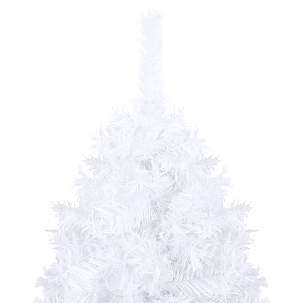 Artificial Pre-lit Christmas Tree with Thick Branches White 59.1"