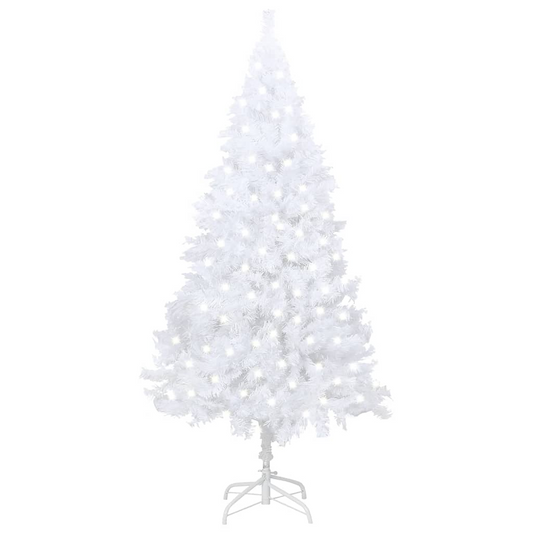 Artificial Pre-lit Christmas Tree with Thick Branches White 47.2"