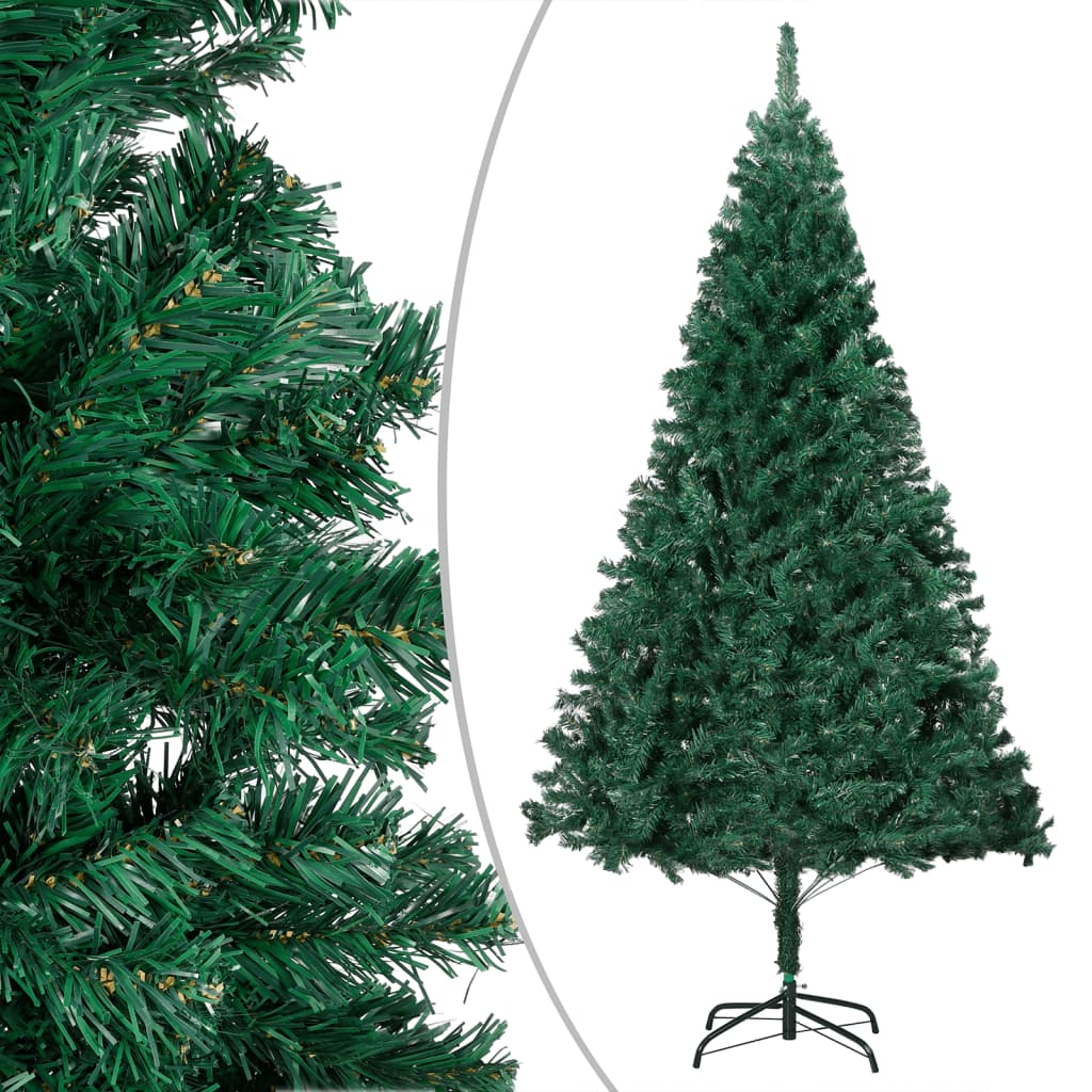 Artificial Pre-lit Christmas Tree with Thick Branches Green 82.7"