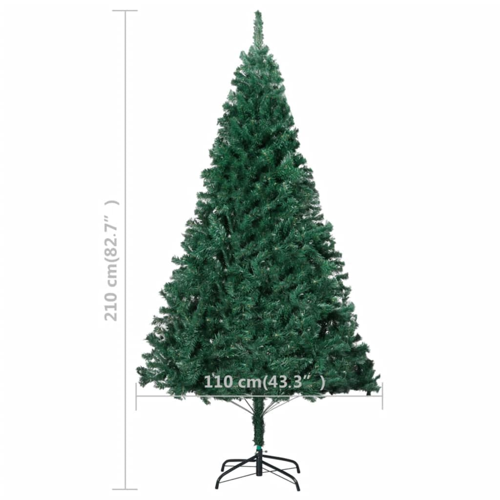 Artificial Pre-lit Christmas Tree with Thick Branches Green 82.7"