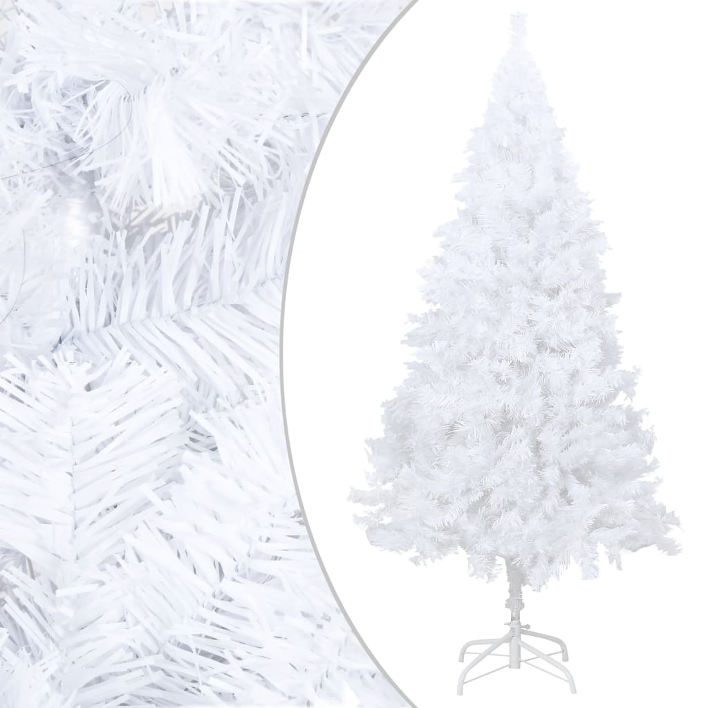 Artificial Pre-lit Christmas Tree with Thick Branches White 82.7"