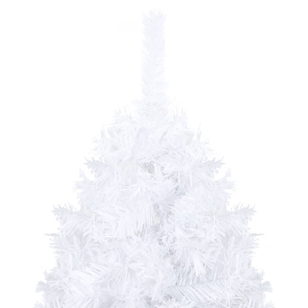 Artificial Pre-lit Christmas Tree with Thick Branches White 82.7"