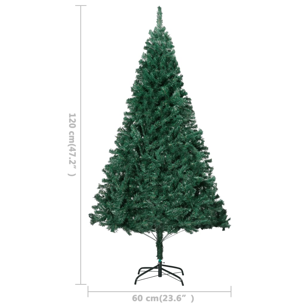 Artificial Pre-lit Christmas Tree with Thick Branches Green 47.2"